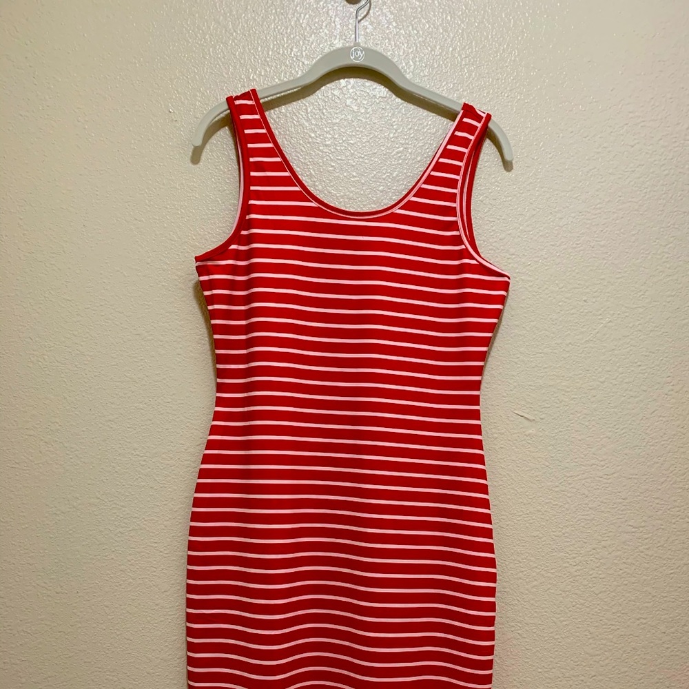 Shein Red and White Stripe Dress